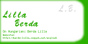 lilla berda business card